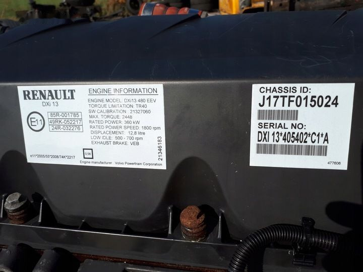 Renault DXI13 480 EURO 5 EEV truck - Động cơ cho Xe tải: hình 2 Renault DXI13 480 EURO 5 EEV truck - Động cơ cho Xe tải: hình 2