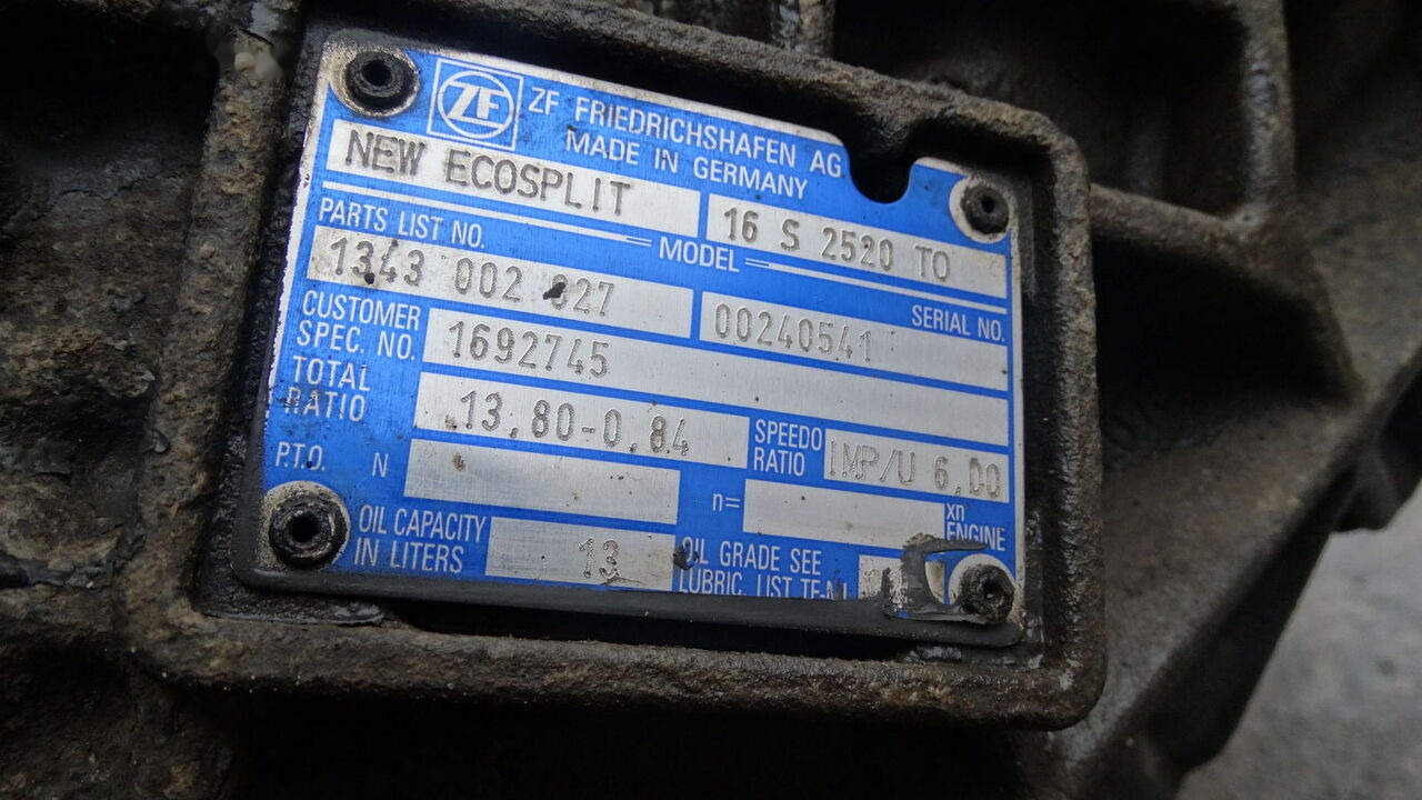 ZF 16S2520 TO MAN - Hộp số cho Xe tải: hình 3 ZF 16S2520 TO MAN - Hộp số cho Xe tải: hình 3