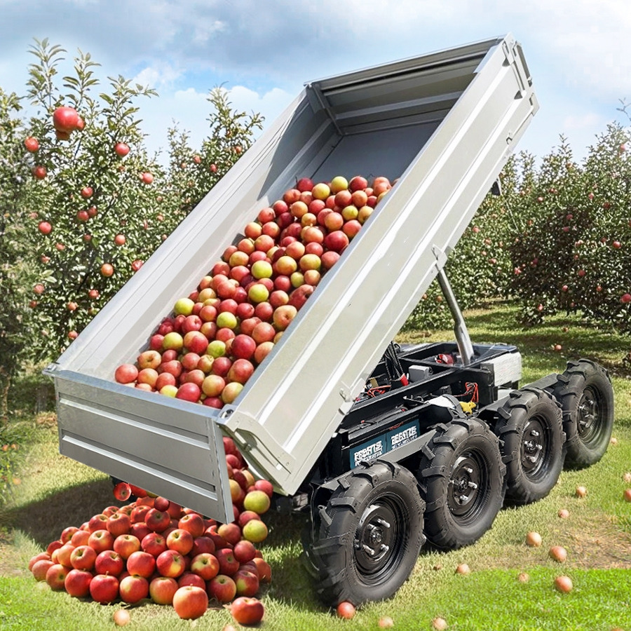ATV/ Xe 4 bánh mới LEZUM All-Terrain Four-Wheel Drive And Eight-Wheel Drive Transport Truck, Mountain Area Farm Orchard Greenhouse Construction Site Creeper Remote Control Electric Agricultural Transport Vehicle: hình 7