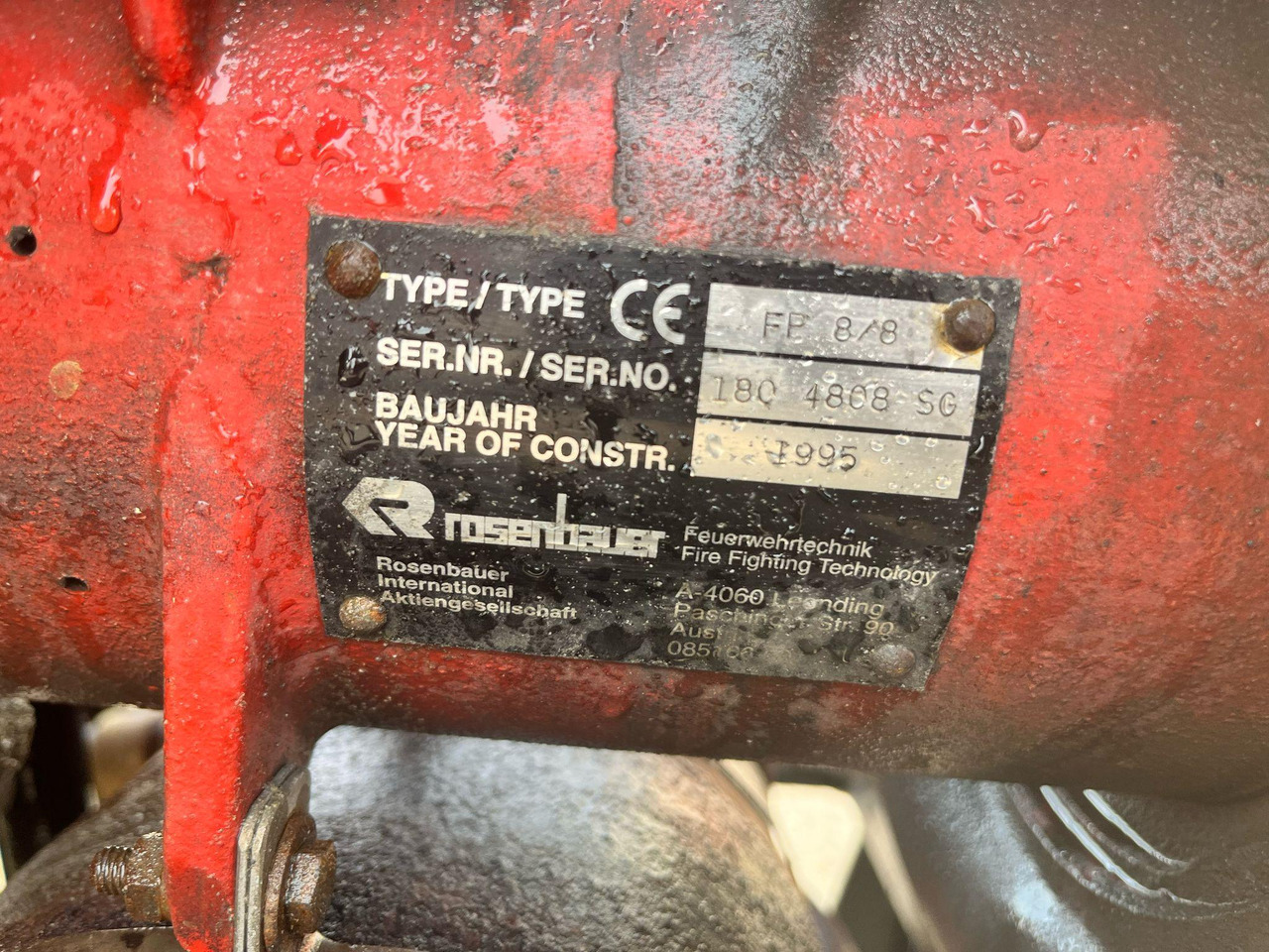Rosenbauer FP 8/8 - Bơm nước: hình 2 Rosenbauer FP 8/8 - Bơm nước: hình 2