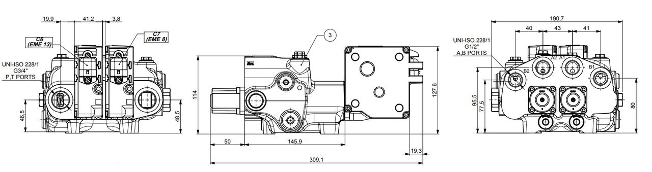 Walvoil SDM/DLM with 3rd function Case IH, International Harvester, John Deere, Kubota - Máy chất hàng trước cho máy cày cho Máy chất hàng trước cho máy cày: hình 5 Walvoil SDM/DLM with 3rd function Case IH, International Harvester, John Deere, Kubota - Máy chất hàng trước cho máy cày cho Máy chất hàng trước cho máy cày: hình 5