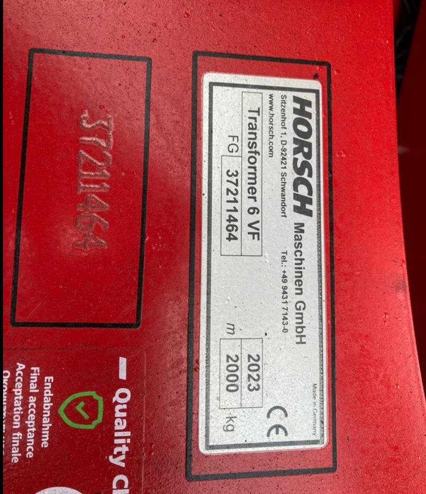 HORSCH TRANSFORMER 6 VF - Thiết bị xới đất: hình 5 HORSCH TRANSFORMER 6 VF - Thiết bị xới đất: hình 5