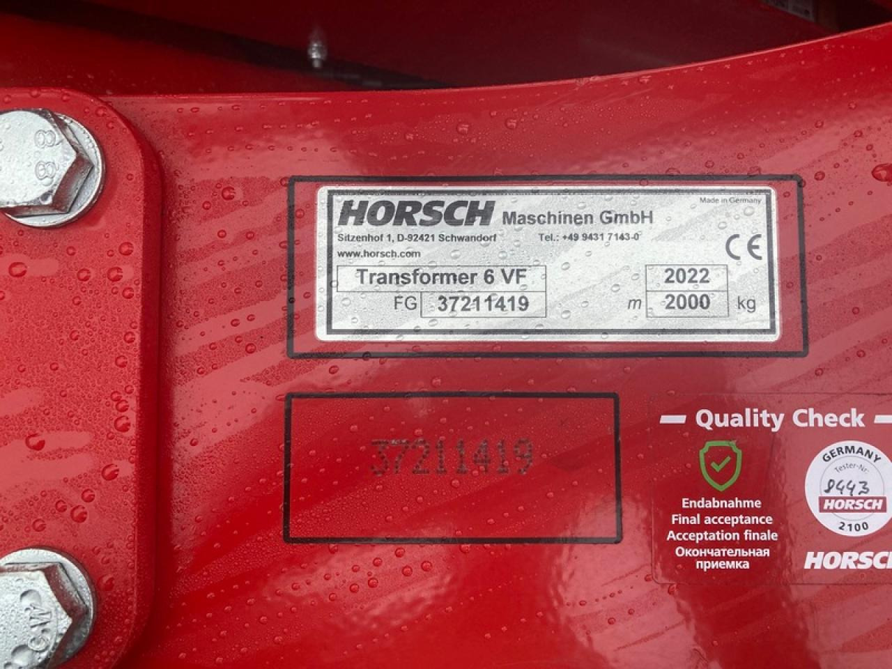 HORSCH TRANSFORMER6 VF - Thiết bị xới đất: hình 5 HORSCH TRANSFORMER6 VF - Thiết bị xới đất: hình 5