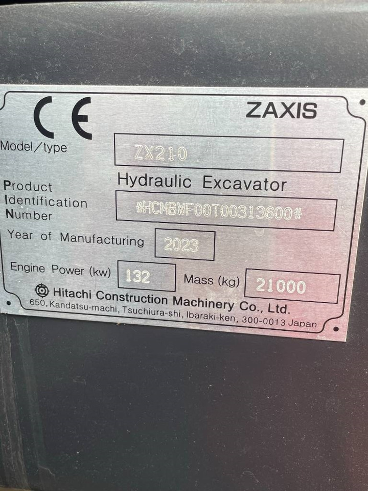Hitachi ZX 210 - Máy xúc bánh xích: hình 5 Hitachi ZX 210 - Máy xúc bánh xích: hình 5