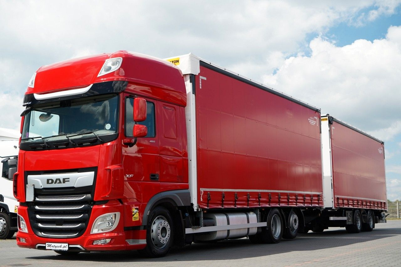 DAF XF 480 / ZESTAW TANDEM 120 M3 / PRZEJAZDOWY / WI - Xe tải thùng mui bạt: hình 1 DAF XF 480 / ZESTAW TANDEM 120 M3 / PRZEJAZDOWY / WI - Xe tải thùng mui bạt: hình 1