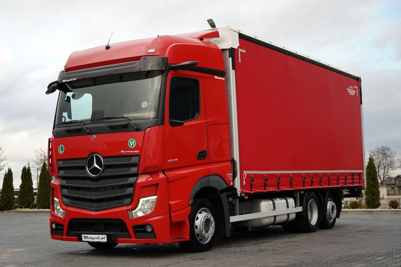 Mercedes-Benz ACTROS / 2545 / SOLÓWKA / 6x2 / I-PARK COOL / - Xe tải thùng mui bạt: hình 1 Mercedes-Benz ACTROS / 2545 / SOLÓWKA / 6x2 / I-PARK COOL / - Xe tải thùng mui bạt: hình 1