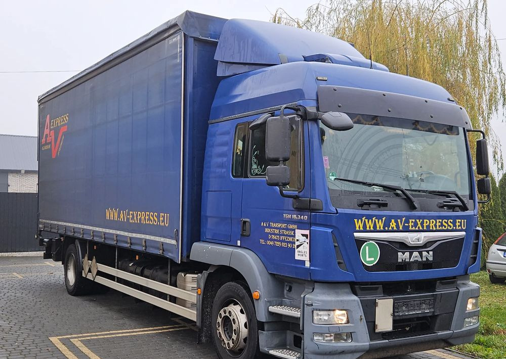 MAN TGM 18.340 / FIRANKA / SPROWADZONY / 9100 ŁADOWNOŚĆ / 18 PALET / E6 / WINDA / - Xe tải thùng mui bạt: hình 2 MAN TGM 18.340 / FIRANKA / SPROWADZONY / 9100 ŁADOWNOŚĆ / 18 PALET / E6 / WINDA / - Xe tải thùng mui bạt: hình 2