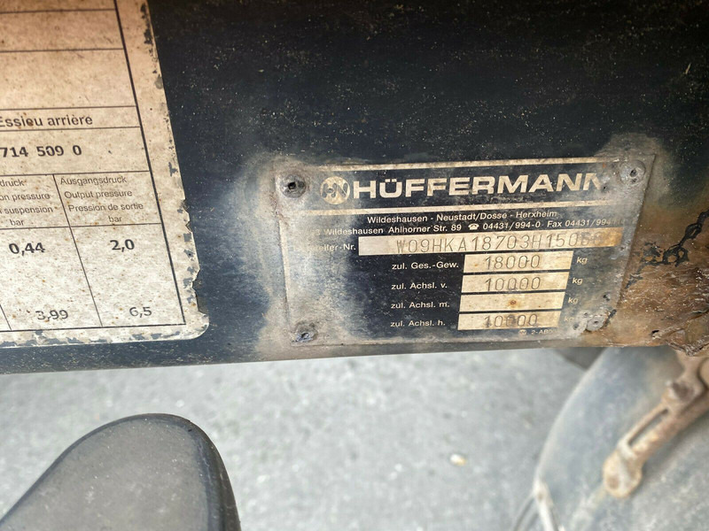 Huffermann HKA 1870 Abrollanhänger - Xe chở container/ Rơ moóc hoán đổi thân: hình 3 Huffermann HKA 1870 Abrollanhänger - Xe chở container/ Rơ moóc hoán đổi thân: hình 3