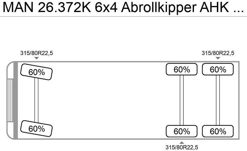 MAN 26.372K 6x4 Abrollkipper AHK Blatt/Blatt - Xe tải nâng móc: hình 4 MAN 26.372K 6x4 Abrollkipper AHK Blatt/Blatt - Xe tải nâng móc: hình 4