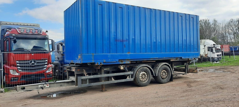 Schmitz Cargobull Containeranhänger mit Container - Xe chở container/ Rơ moóc hoán đổi thân: hình 1 Schmitz Cargobull Containeranhänger mit Container - Xe chở container/ Rơ moóc hoán đổi thân: hình 1