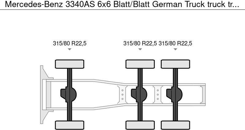 Mercedes-Benz 3340AS 6x6 Blatt/Blatt German Truck - Xe đầu kéo: hình 4 Mercedes-Benz 3340AS 6x6 Blatt/Blatt German Truck - Xe đầu kéo: hình 4