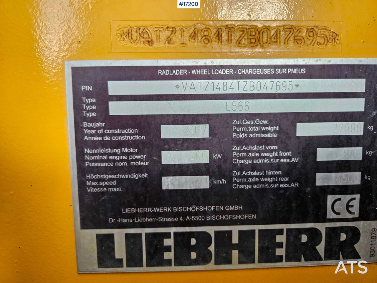 Máy xúc lật bánh lốp Wheel loader LIEBHERR L566 xPower (2017): hình 13