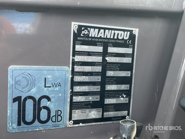 2014 Manitou MT1440 Telehandler - Xe nhấc hình viễn vọng kính: hình 2 2014 Manitou MT1440 Telehandler - Xe nhấc hình viễn vọng kính: hình 2
