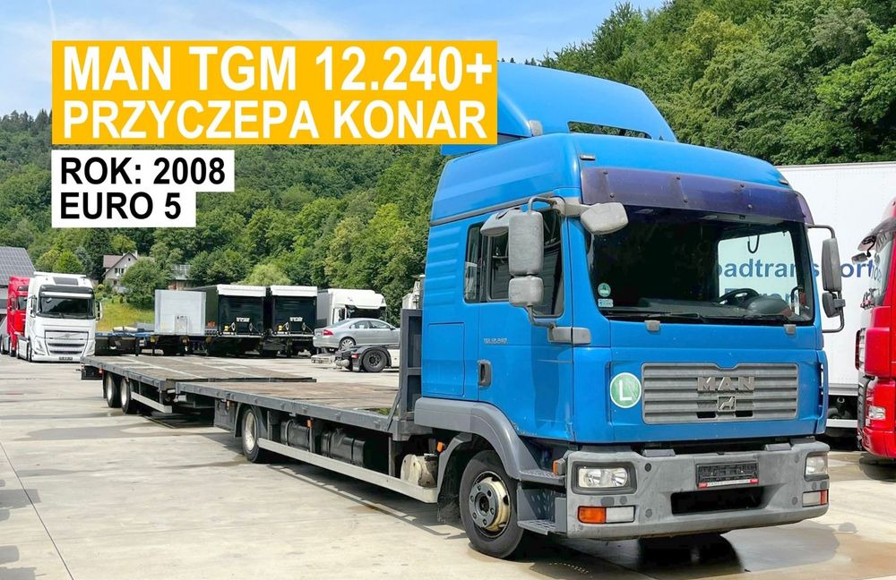 MAN TGM 12.240 // 2008 Rok // Euro 5 // + Przyczepa Konar 2 osie // 7.7+7.7 // - Xe tải thùng lửng/ Phẳng: hình 1 MAN TGM 12.240 // 2008 Rok // Euro 5 // + Przyczepa Konar 2 osie // 7.7+7.7 // - Xe tải thùng lửng/ Phẳng: hình 1