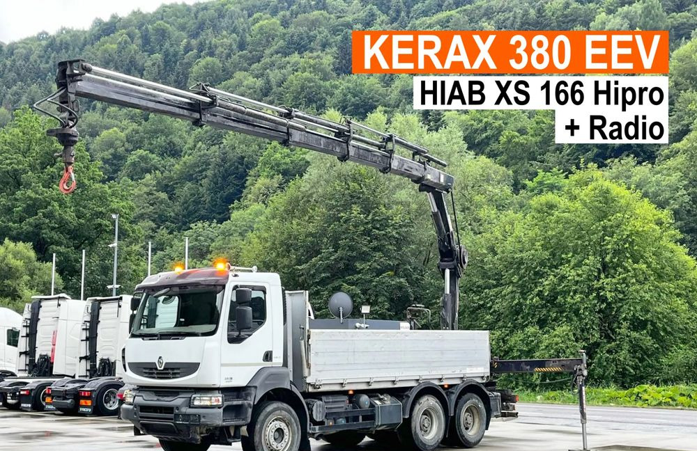 Renault Kerax 380 EEV // Skrzynia Burtowa // HIAB XS166 Hipro + Radio // Zwolnice // // - Máy móc khác: hình 1 Renault Kerax 380 EEV // Skrzynia Burtowa // HIAB XS166 Hipro + Radio // Zwolnice // // - Máy móc khác: hình 1