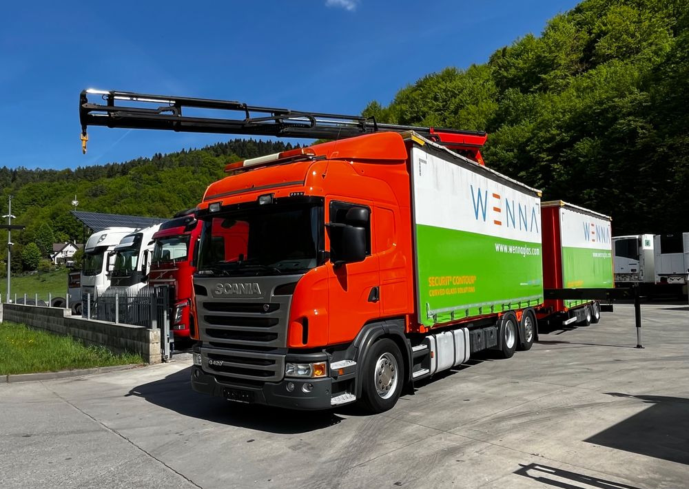 Scania G420 // Tandem // HDS Palfinger 18002 EH // Przyczepa // Oś skrętna podnoszona // Video !!! - Xe tải thùng mui bạt, Xe tải điện: hình 1 Scania G420 // Tandem // HDS Palfinger 18002 EH // Przyczepa // Oś skrętna podnoszona // Video !!! - Xe tải thùng mui bạt, Xe tải điện: hình 1