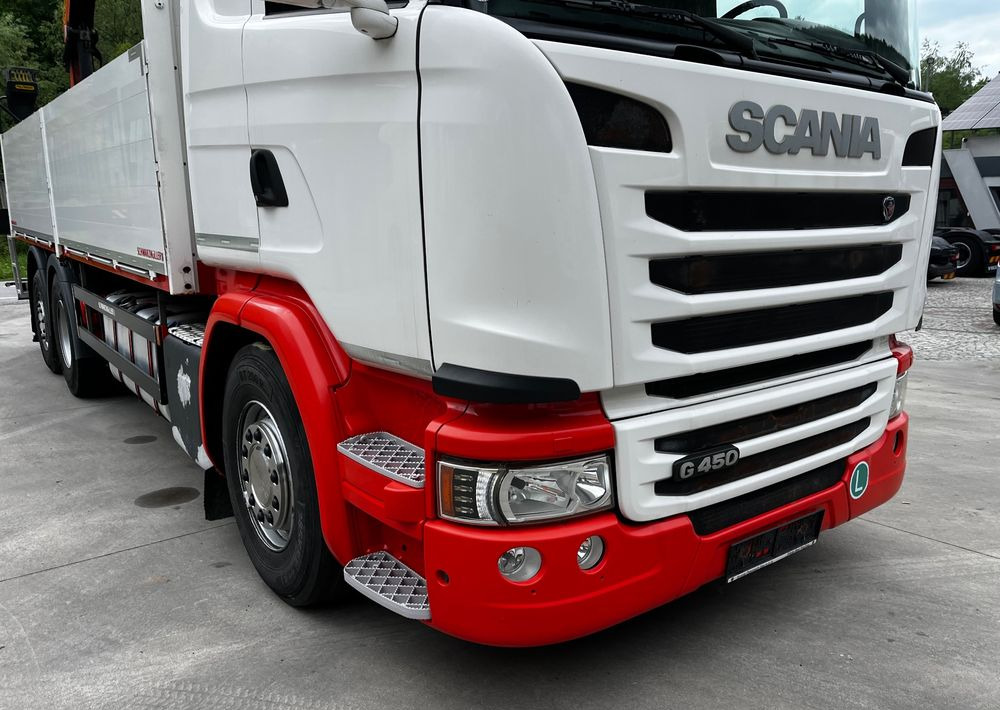 Xe tải thùng lửng/ Phẳng, Xe cẩu tự hành Scania G450 // 6x2// Skrzynia 6.40x2.49 // HDS Palfinger // Oś skrętna podnoszona //: hình 11