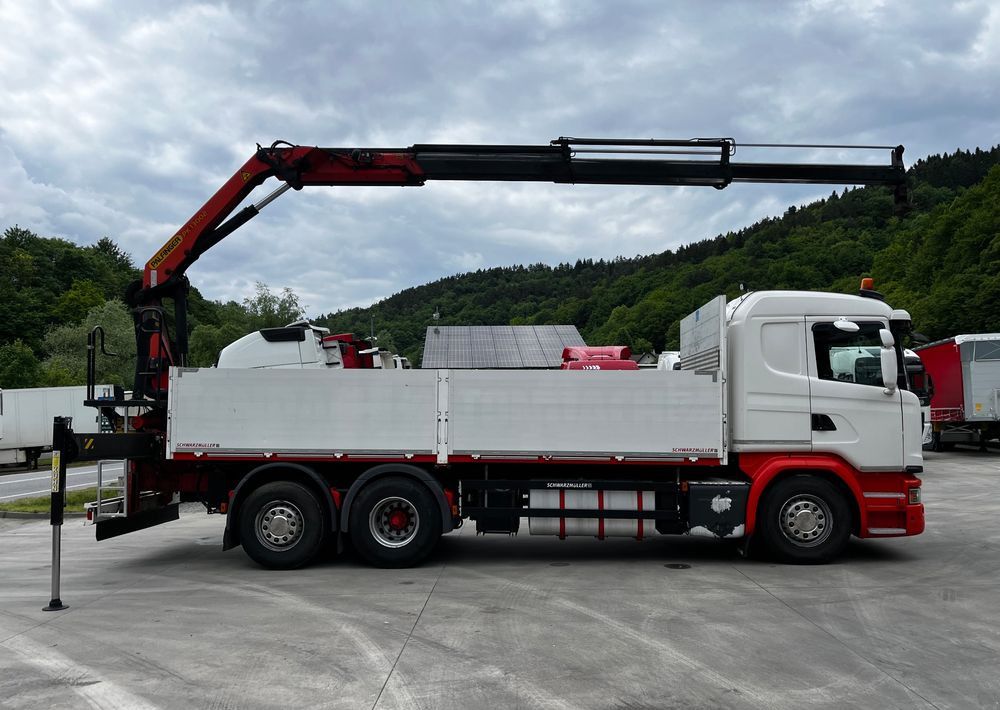 Xe tải thùng lửng/ Phẳng, Xe cẩu tự hành Scania G450 // 6x2// Skrzynia 6.40x2.49 // HDS Palfinger // Oś skrętna podnoszona //: hình 7