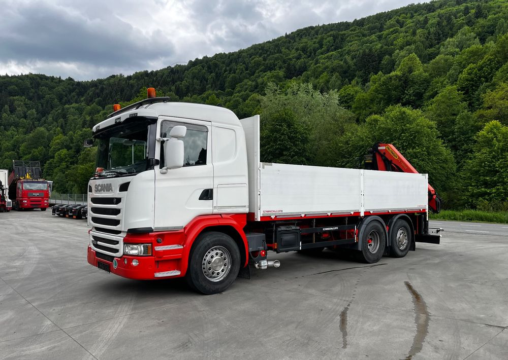 Scania G450 // 6x2// Skrzynia 6.40x2.49 // HDS Palfinger // Oś skrętna podnoszona // - Xe tải thùng lửng/ Phẳng, Xe cẩu tự hành: hình 2 Scania G450 // 6x2// Skrzynia 6.40x2.49 // HDS Palfinger // Oś skrętna podnoszona // - Xe tải thùng lửng/ Phẳng, Xe cẩu tự hành: hình 2