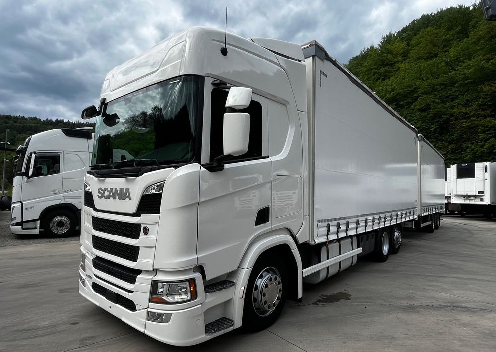 Scania R410 // 2018 // Retarder // Tandem 7.7+7.7 // Przyczepa Krone // Oś podnosozna // - Xe tải thùng mui bạt: hình 2 Scania R410 // 2018 // Retarder // Tandem 7.7+7.7 // Przyczepa Krone // Oś podnosozna // - Xe tải thùng mui bạt: hình 2