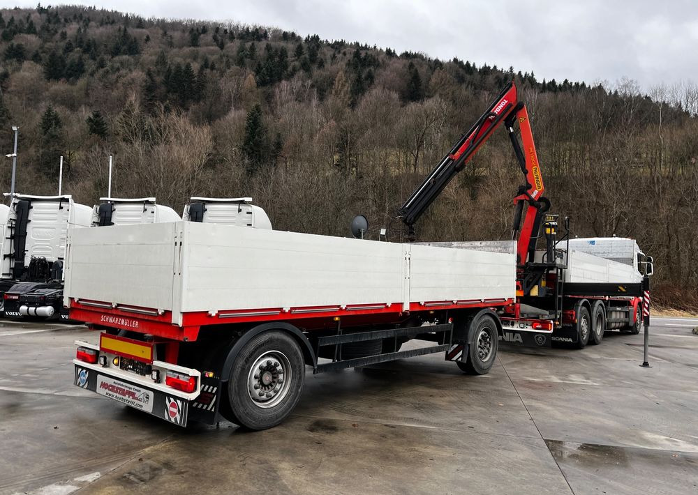 Scania R450 // 2014 // HDS Palfinger 13002 // 6x4 oś skrętna+podnoszona // Przyczepa Schwarzmuller // - Xe tải thùng lửng/ Phẳng: hình 5 Scania R450 // 2014 // HDS Palfinger 13002 // 6x4 oś skrętna+podnoszona // Przyczepa Schwarzmuller // - Xe tải thùng lửng/ Phẳng: hình 5