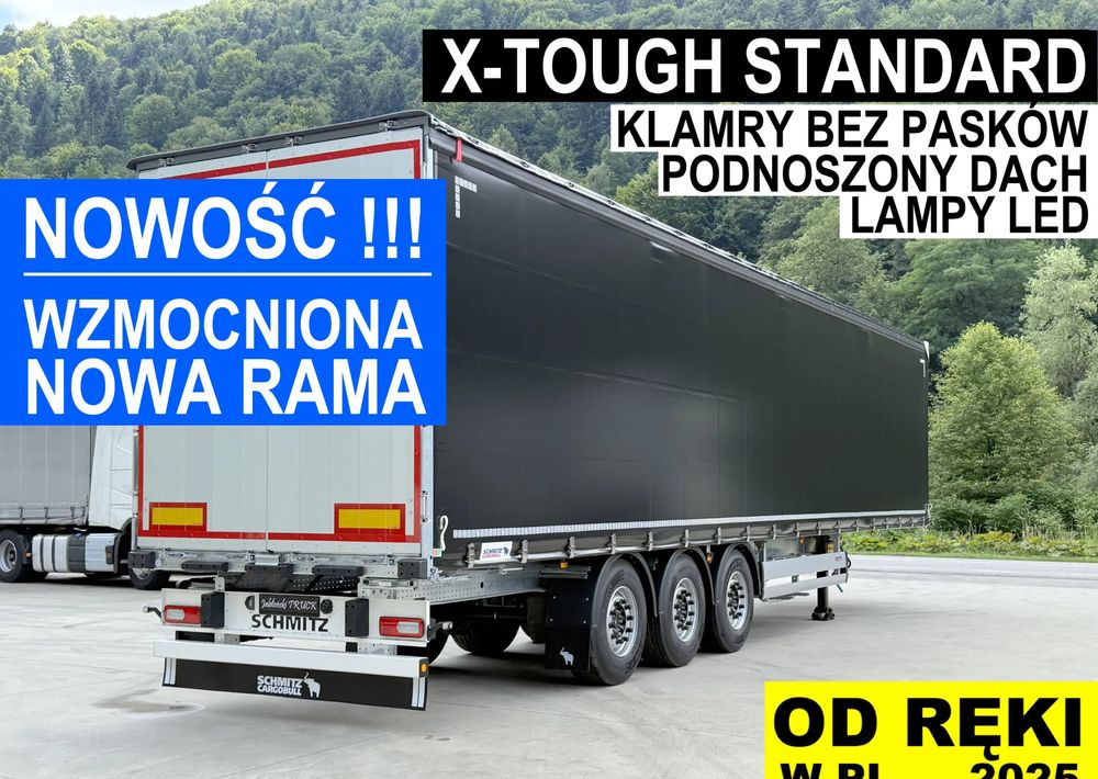 Sơ mi rơ moóc mui bạt mới Schmitz Cargobull X-TOUGH - WZMACNIANA RAMA: hình 1