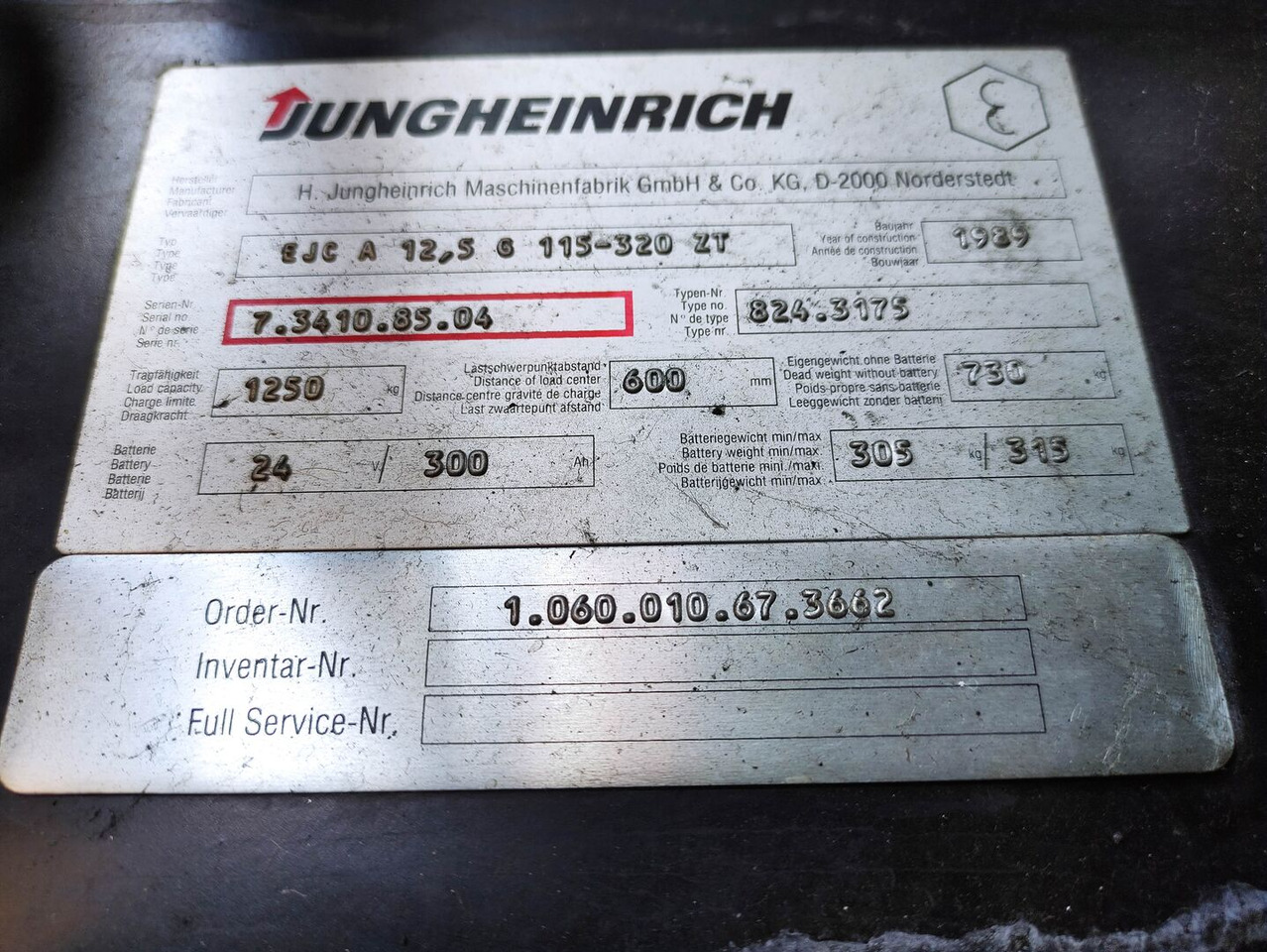 Jungheinrich EJC A 12.5 - Máy xếp chồng: hình 5 Jungheinrich EJC A 12.5 - Máy xếp chồng: hình 5