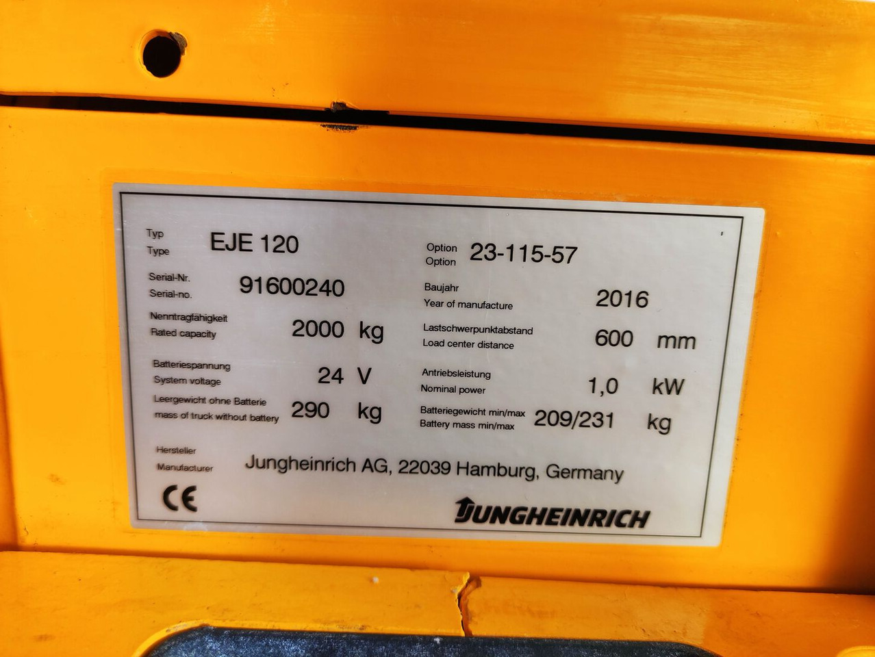 Jungheinrich EJE 120 - Xe tải nâng pallet: hình 5 Jungheinrich EJE 120 - Xe tải nâng pallet: hình 5