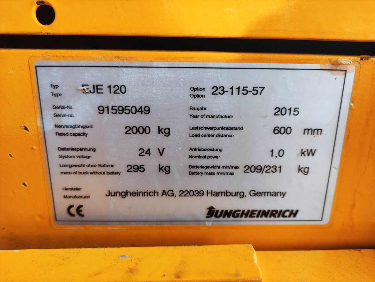 Jungheinrich EJE 120 - Xe tải nâng pallet: hình 5 Jungheinrich EJE 120 - Xe tải nâng pallet: hình 5