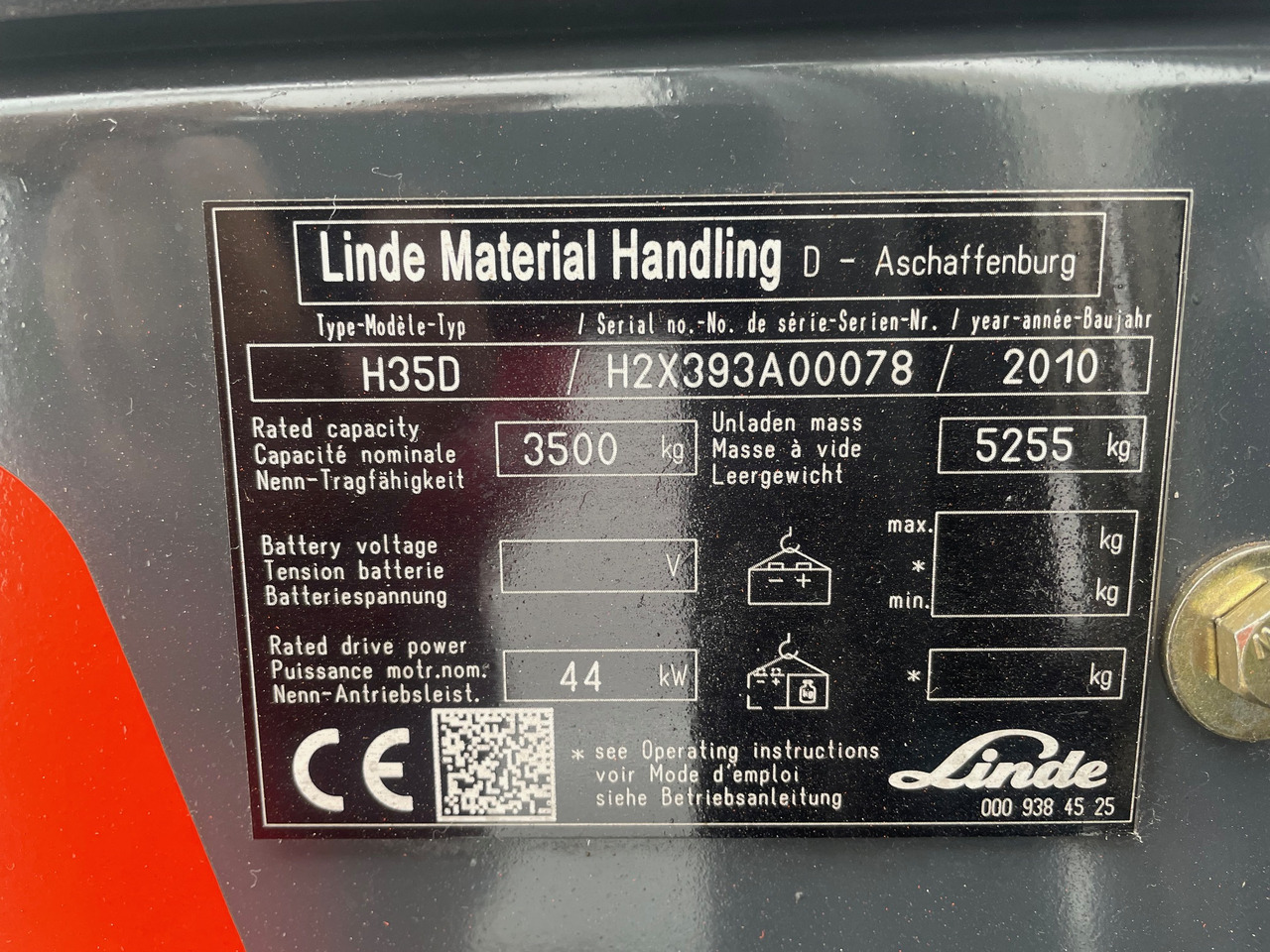 Xe nâng diesel Linde H35D-393: hình 6
