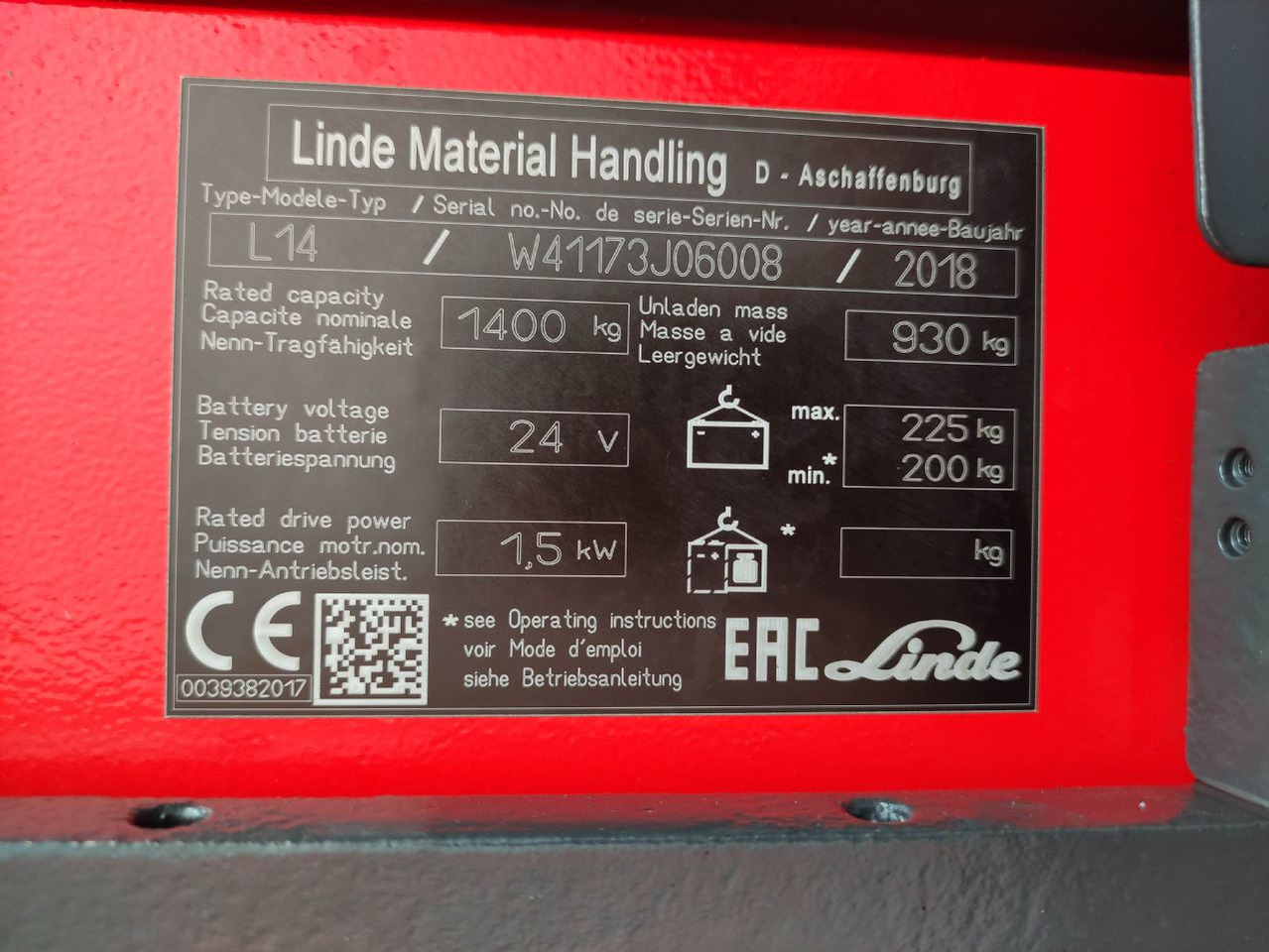 Linde L14i-1173 - Máy xếp chồng: hình 5 Linde L14i-1173 - Máy xếp chồng: hình 5