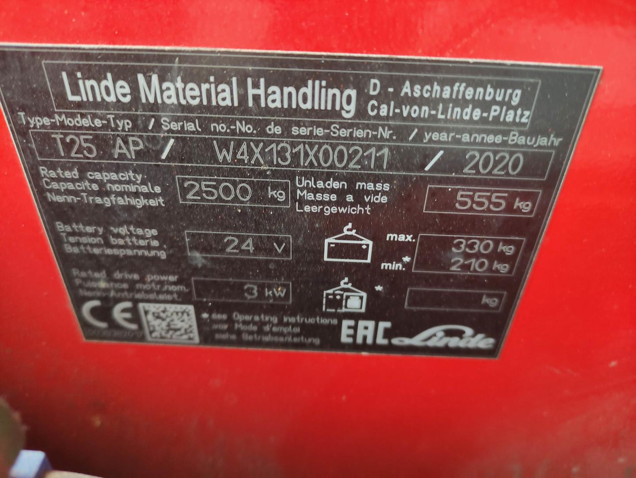 Linde T25 AP (LACK NEU) - Xe tải nâng pallet: hình 5 Linde T25 AP (LACK NEU) - Xe tải nâng pallet: hình 5