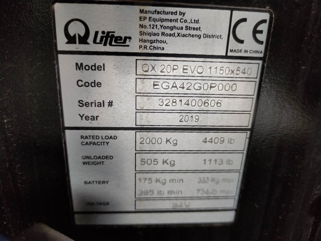 Pramac QX20P EVO 1150x540 *NEU* - Xe tải nâng pallet: hình 5 Pramac QX20P EVO 1150x540 *NEU* - Xe tải nâng pallet: hình 5