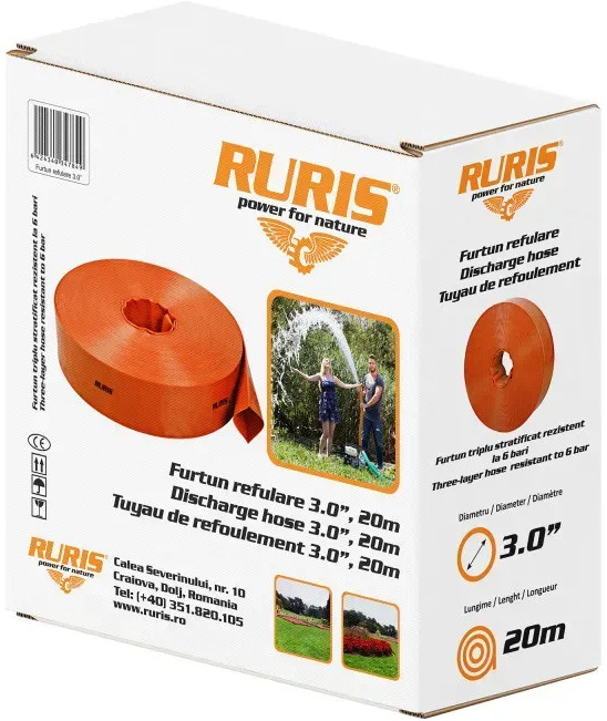 Pompa silnikowa RURIS MP80 + wąż 3" 20m - Hệ thống tưới: hình 2 Pompa silnikowa RURIS MP80 + wąż 3" 20m - Hệ thống tưới: hình 2