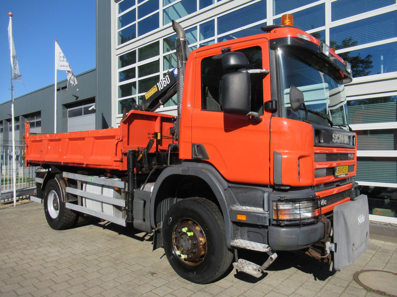 Scania P 114 CB 4x4 HZ 340 3-W. Tipper - 3-S. Kipper + HMF 1063 Crane Kran - Xe ben, Xe cẩu tự hành: hình 2 Scania P 114 CB 4x4 HZ 340 3-W. Tipper - 3-S. Kipper + HMF 1063 Crane Kran - Xe ben, Xe cẩu tự hành: hình 2