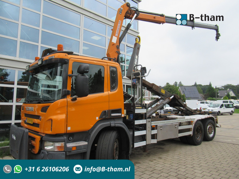 Scania P 320 B 6x2*4 + HMF 835 + HYVA Haakarm - Xe tải nâng móc, Xe cẩu tự hành: hình 1 Scania P 320 B 6x2*4 + HMF 835 + HYVA Haakarm - Xe tải nâng móc, Xe cẩu tự hành: hình 1