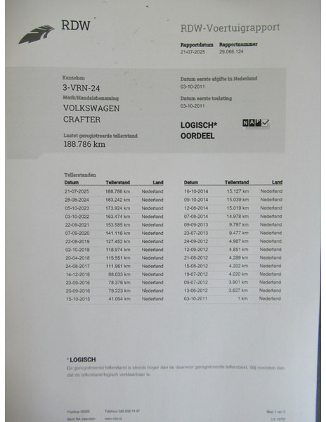 Xe ben nhỏ, Xe tải van Volkswagen Crafter 35 2.5TDI 80 KW DOKA Dubbelcabine Kipper: hình 17