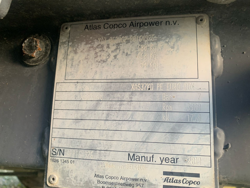 Atlas-Copco XAS 37 kd NVT - Máy nén khí: hình 5 Atlas-Copco XAS 37 kd NVT - Máy nén khí: hình 5