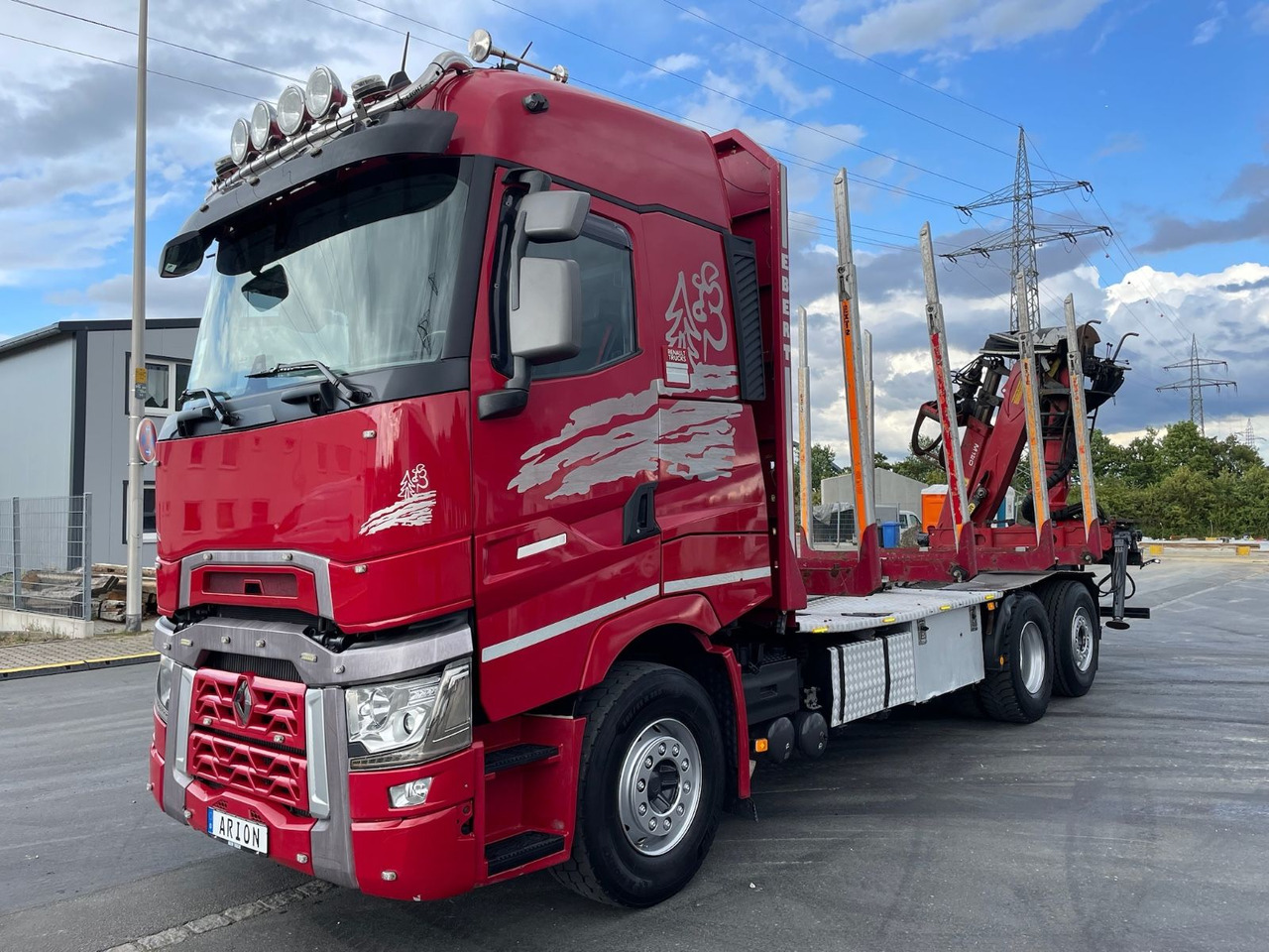Renault T520 6x2 Kurzholz/PALFINGER/E120Z/VOLVO-ENGINE - Xe chở gỗ, Xe cẩu tự hành: hình 3 Renault T520 6x2 Kurzholz/PALFINGER/E120Z/VOLVO-ENGINE - Xe chở gỗ, Xe cẩu tự hành: hình 3