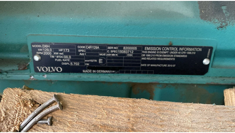 Volvo D6H FOR PARTS - Động cơ: hình 5 Volvo D6H FOR PARTS - Động cơ: hình 5
