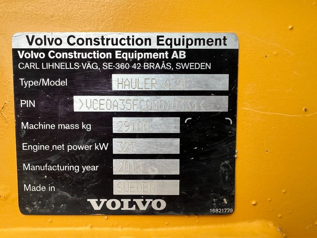 Xe ben đổ có khớp nối Volvo A 35 F: hình 7