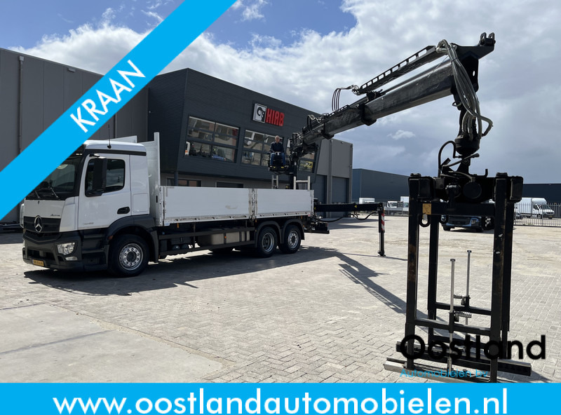 Mercedes-Benz ANTOS 2546 6X2 Bouwstoffenauto / Open laadbak vv KRAAN MKG HLK 221-3 met Palletklem - Xe tải thùng lửng/ Phẳng, Xe cẩu tự hành: hình 1 Mercedes-Benz ANTOS 2546 6X2 Bouwstoffenauto / Open laadbak vv KRAAN MKG HLK 221-3 met Palletklem - Xe tải thùng lửng/ Phẳng, Xe cẩu tự hành: hình 1