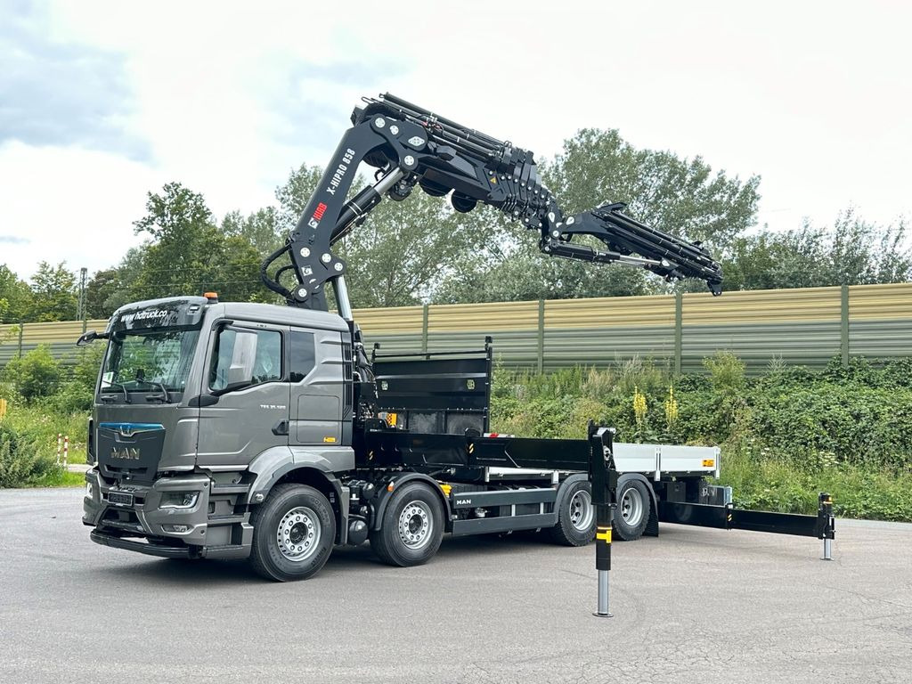 MAN TGS 35.520 8x4 BL HIAB X-HiPro858E-8 & Jib150x-6 - Xe tải thùng lửng/ Phẳng, Xe cẩu tự hành: hình 1 MAN TGS 35.520 8x4 BL HIAB X-HiPro858E-8 & Jib150x-6 - Xe tải thùng lửng/ Phẳng, Xe cẩu tự hành: hình 1