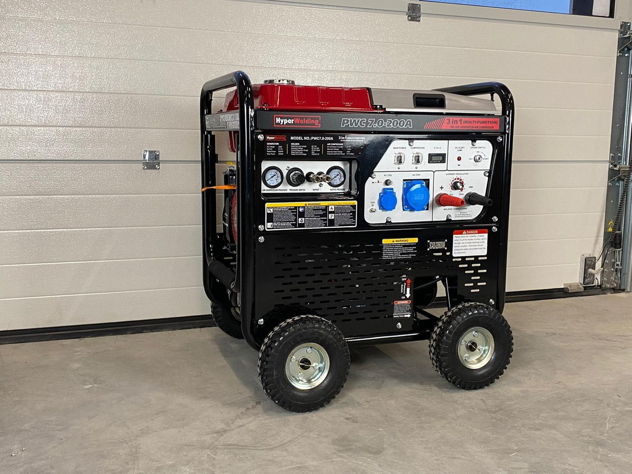 HyperWelding PWC7.0-200A 3 in 1 Multimachine (Generator, Lasapparaat en Luchtcompressor) - Trang thiết bị xưởng: hình 1 HyperWelding PWC7.0-200A 3 in 1 Multimachine (Generator, Lasapparaat en Luchtcompressor) - Trang thiết bị xưởng: hình 1