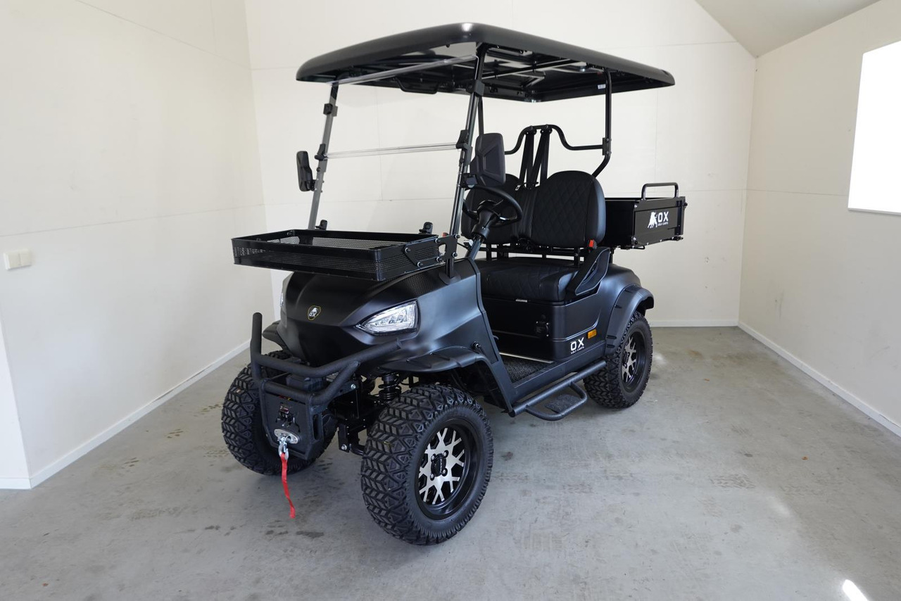 OX KG2L 2-Zits met Kiepbare Laadbak Mat-Zwart Nieuw - Xe golf: hình 1 OX KG2L 2-Zits met Kiepbare Laadbak Mat-Zwart Nieuw - Xe golf: hình 1