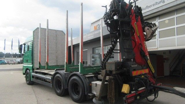 Xe chở gỗ, Xe cẩu tự hành MAN TGX 26.540L inkl. 3 Achs-Anhänger: hình 7