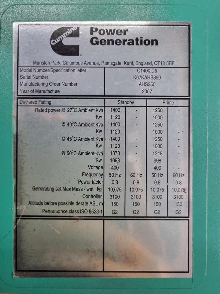 CUMMINS KTA50-G3 - Dụng cụ/ Thiết bị: hình 3 CUMMINS KTA50-G3 - Dụng cụ/ Thiết bị: hình 3