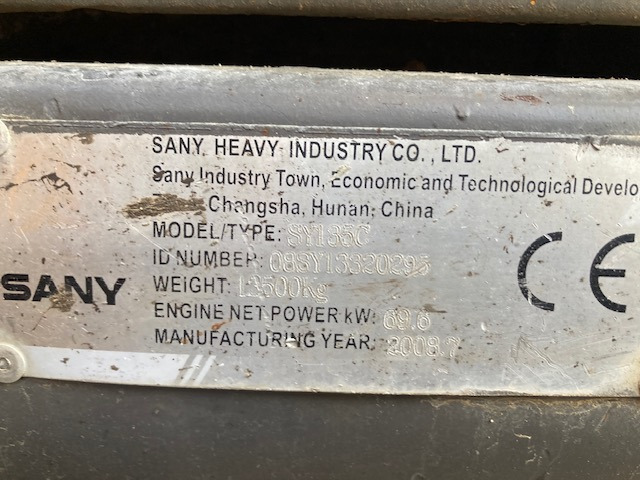 PELLE SUR CHENILLES SANY SY 135 C - Máy xúc bánh xích: hình 2 PELLE SUR CHENILLES SANY SY 135 C - Máy xúc bánh xích: hình 2