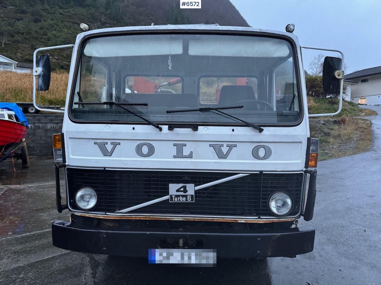 1980 Volvo F408 Turbo 6 4x2 w/ crane - Xe tải thùng lửng/ Phẳng, Xe cẩu tự hành: hình 4 1980 Volvo F408 Turbo 6 4x2 w/ crane - Xe tải thùng lửng/ Phẳng, Xe cẩu tự hành: hình 4