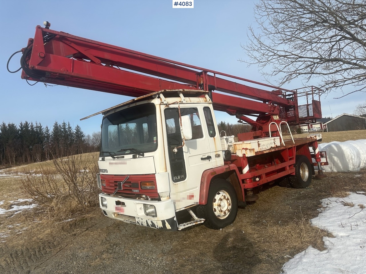 1986 Volvo FL 614 4x2 sky lift truck rep.object. - Nền bục trên không gắn trên xe tải: hình 1 1986 Volvo FL 614 4x2 sky lift truck rep.object. - Nền bục trên không gắn trên xe tải: hình 1